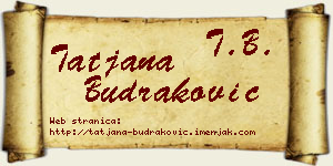 Tatjana Budraković vizit kartica